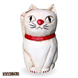 画像1: 招き猫　白 (1)