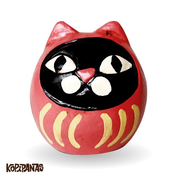 画像1: だるま猫　赤頭巾黒猫