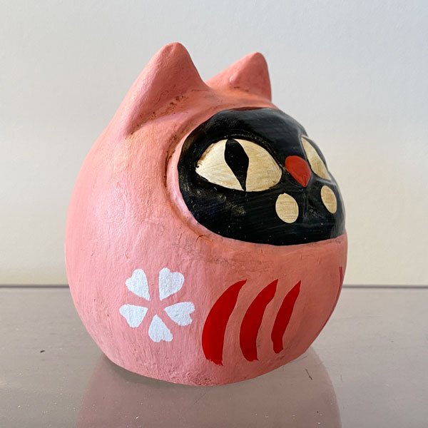 画像2: だるま猫　桜頭巾黒猫